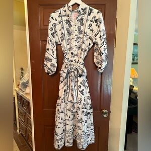 Sue Sartor x Katie Kime Flounce Dress
Charleston Toile Black with Blue medium